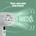 thumbnail image 4 of Lksixu Small Handheld Fan, Portable Personal Turbo Desk Fan with Base, USB Rechargeable Battery Operated Eyelash Fan Desktop/Handheld 3 Speed Quiet Strong Airflow Cooling Fan for Office Travel Outdoor, 4 of 9