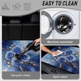 thumbnail image 5 of Xixirimido All Weather Car Trunk Mat 29" x 39" Decorative Cargo Liner, Heavy Duty Rear Trunk Protector Universal Auto Interior Accessories, Blue Marble Roses, 5 of 7