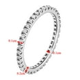 thumbnail image 5 of 9ct White Gold Jewelco London Diamond Micro Bead 4 Claw Eternity Ring 1.5mm, 5 of 8