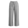 thumbnail image 5 of Bovxnpu Girls Cotton Casual Pants Long Pants For Middle And Large Children Versatile With Drawstring Pockets And Slits, 5 of 7
