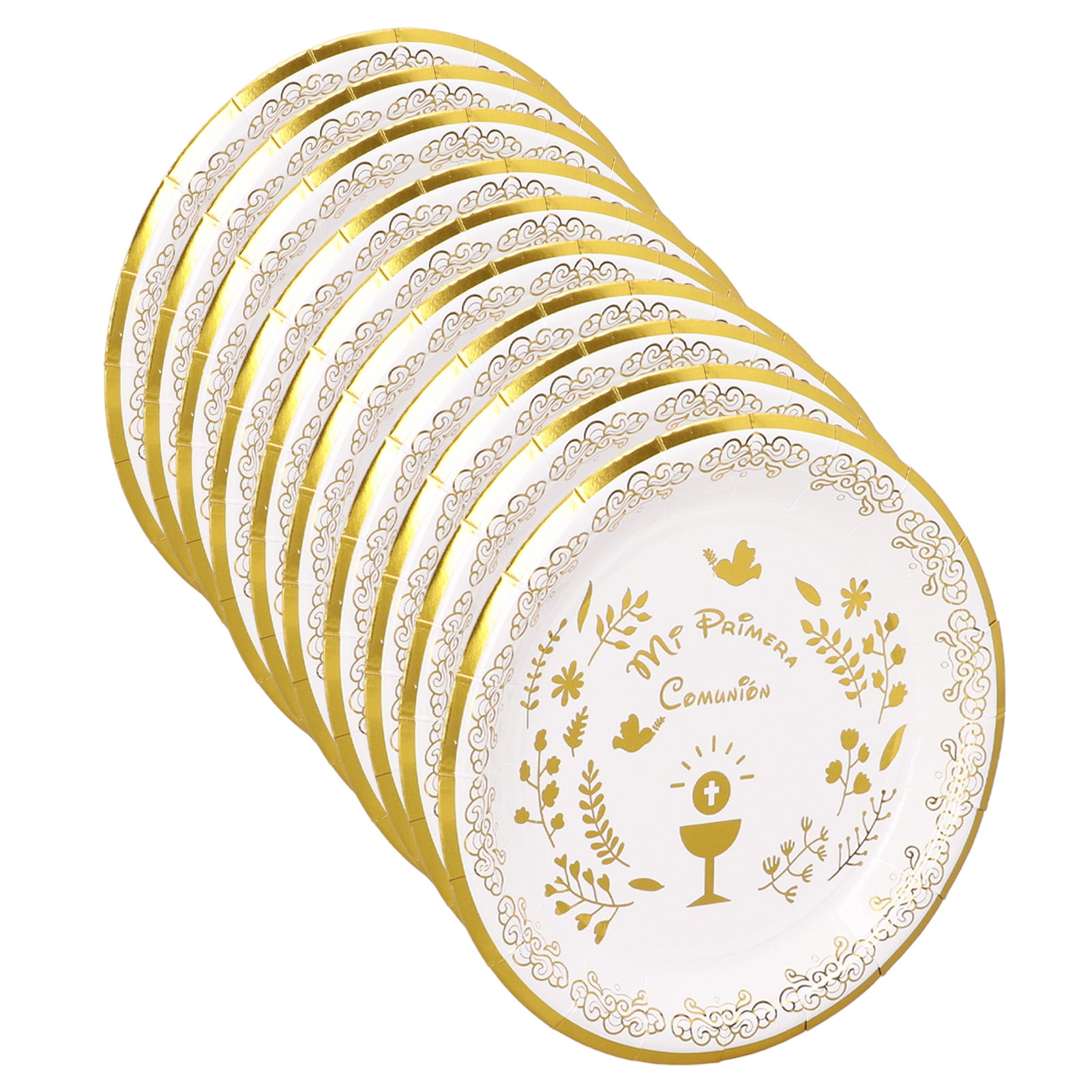 Lot De 20 Assiettes À Dessert Rondes Résistantes De 17,8 Cm - Assiettes Jetables Noires De