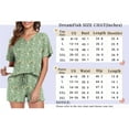 thumbnail image 6 of DreamFish Womens Pajama Sets 2 Piece Summer Ladies Short Sleeve Lounge Sleepwear with Pockets PJ Set, 6 of 6