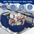 thumbnail image 5 of Baby Playpen, Outdoor Play Yard, Portable Play Yard 4-Panel- Baby Safety Playpen for Infant Toddler Blue, 5 of 7