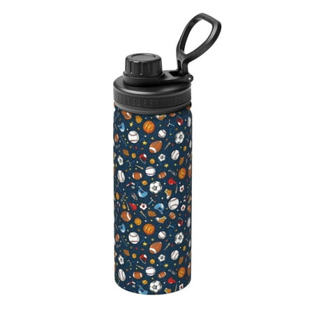 

Balery Ball Sports Pattern 18oz Sports Insulated Kettle Stainless Steel Sports Insulated Kettle Leak-proof Water Bottle For Running Hiking Cycling Climbing Water Bottle
