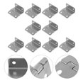 thumbnail image 1 of KAKOWELY 10 Pcs Charnières de Menuiserie Fer Argent Capacité de Charge Renforcée pour Propriétaires, 1 of 8