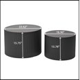 thumbnail image 6 of Wave Stripe Nesting Coffee Table Set for Living Room, Bedroom, Black(Set of 2 Pieces), 6 of 12