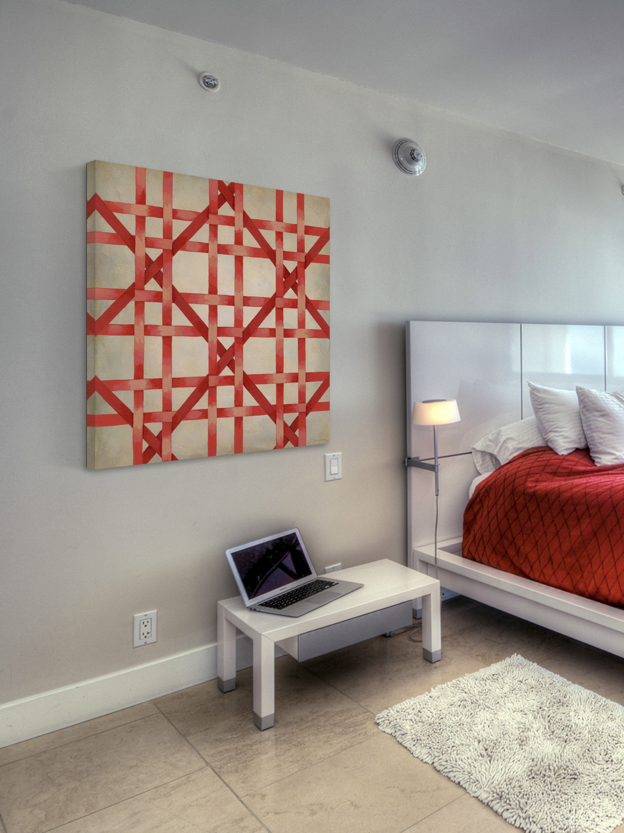 "Woven Symmetry III" Painting Print on Wrapped Canvas