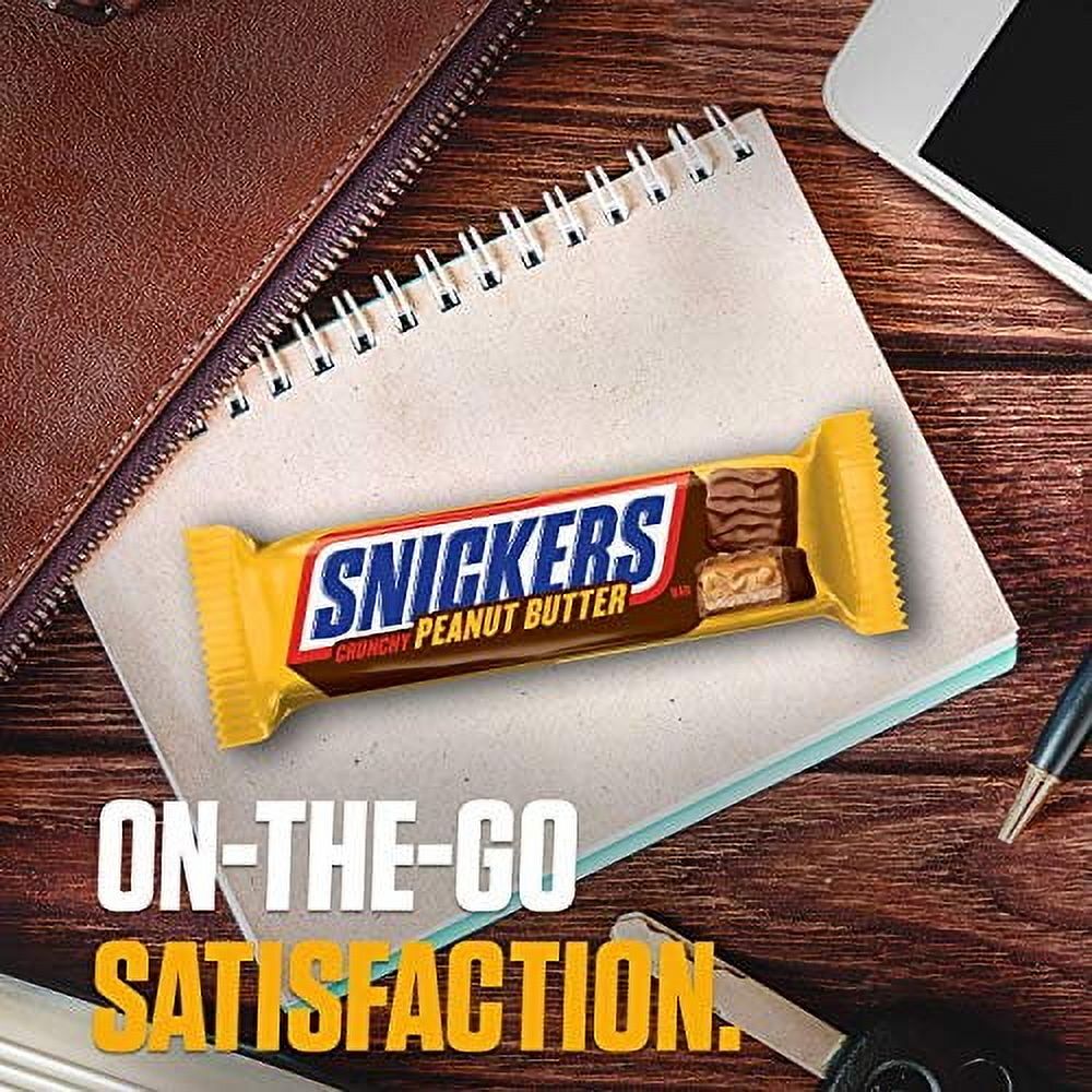 Snickers Singles Size Chocolate Candy Bars, Box By CANDY CABIN Peanut Butter, 12 Pack