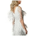 thumbnail image 3 of Women Tassel Dress For Women Sexy Sequins Tassels Flapper Dress 1920 Gatsby Cocktail Dance Dress Mini Bodycon Club Dress, 3 of 9