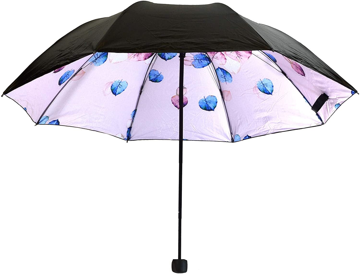 Nufoot Umbrella Pink & Blue Leaves, Uv Protection Umbrella
