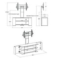 thumbnail image 6 of Versatile TV Stand with Mount & Multimedia Storage Cabinet for Up to 90" TV, Caster & Adjustable Feet Included, Dark Birch/Black, 6 of 8