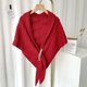thumbnail image 4 of Sonducket Mantón de mujer primavera otoño abrigos cálidos Color sólido señora hombro bufanda Poncho decoración Triangular ropa de abrigo cómoda Accesorios de disfraces Rojo Sonducket AP013142-01, 4 of 6