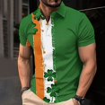 thumbnail image 2 of BiZtdJrK Today's Sales of The Day, Men's Funny Irish Flag Clover Golf Tennis Shirts St. Patrick's Day Short Sleeve Tees Tops Summer Casual Blouse Button Down Lapel Polos Shirt Multicolor S, 2 of 4