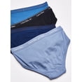thumbnail image 2 of Calvin Klein Men's Cotton Classics Multipack Low Rise Hip Briefs, Blue Assorted (4 Pack), Large, 2 of 3