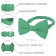 thumbnail image 2 of Linen Classic Pre-Tied Bow Tie Formal Solid Tuxedo, by Bow Tie House (Medium, Green Mint), 2 of 5