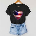 thumbnail image 6 of VerPetridure 4th of July Shirts for Women Funny Short Sleeve Crew Neck Blouse Patriotic American Flag T Shirt, 6 of 7
