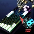 thumbnail image 3 of Membrane Gaming Keyboard, 68 Keys RGB Backlit Computer Keyboard, Contrast Color USB Wired Keyboard with Multimedia Keys, for Win System Office Family, 3 of 7