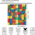 thumbnail image 2 of Building Blocks Toy Curtains, Abstract Contour Colorful Plastic Brick Geometric Print Pattern Window Treatment Drapes for Boy Girl Bedroom Playroom Set 2 Panels,63x72 Inches, 2 of 8