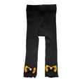 thumbnail image 2 of Kids Girls Knitted Leggings Girls Cotton Cable Knit Classic Solid Ankle Leggings Pants Footless Tights Autumn Winter Children Bowknot Legging Pant 6-12MBlack, 2 of 5