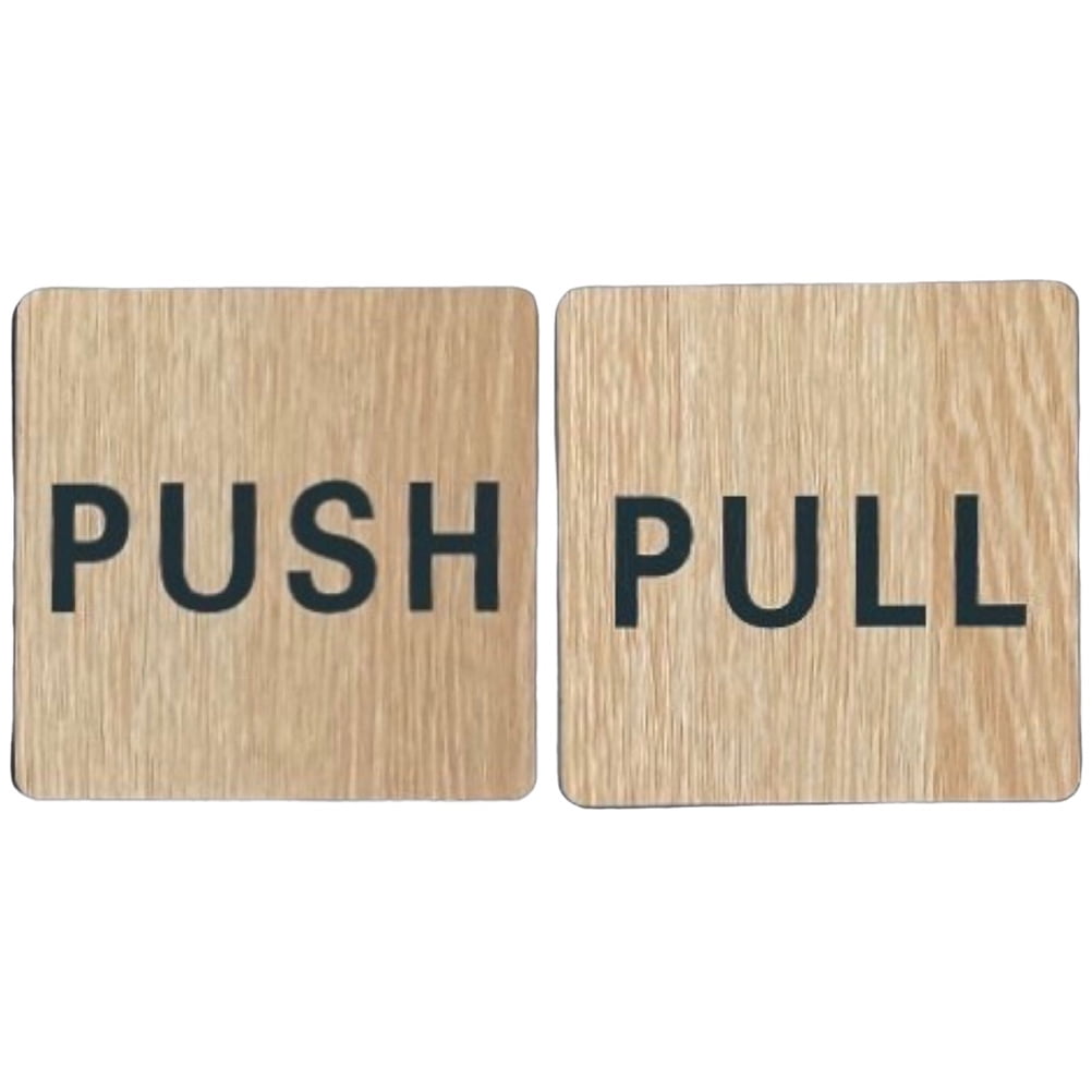 DEZIINE Self Adhesive Push & Pull Sign Signage Board for Indicating  Instruction Door - Push & Pull sign Emergency Sign Price in India - Buy  DEZIINE Self Adhesive Push & Pull Sign