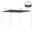 thumbnail image 2 of CoSoTower Retractable Replacement Pergola Canopy for 10' x 10' , Pergola Cover Replacement, Dark Grey, 2 of 7