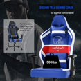 thumbnail image 2 of Gaming Chair Big and Tall Video Office Chair Wide Seat Desk Chair with Lumbar Support Headrest 2D Arms Task Swivel Ergonomic High Back PU Adjustable Massage Racing Computer Chair for Adults Gamer, 2 of 7