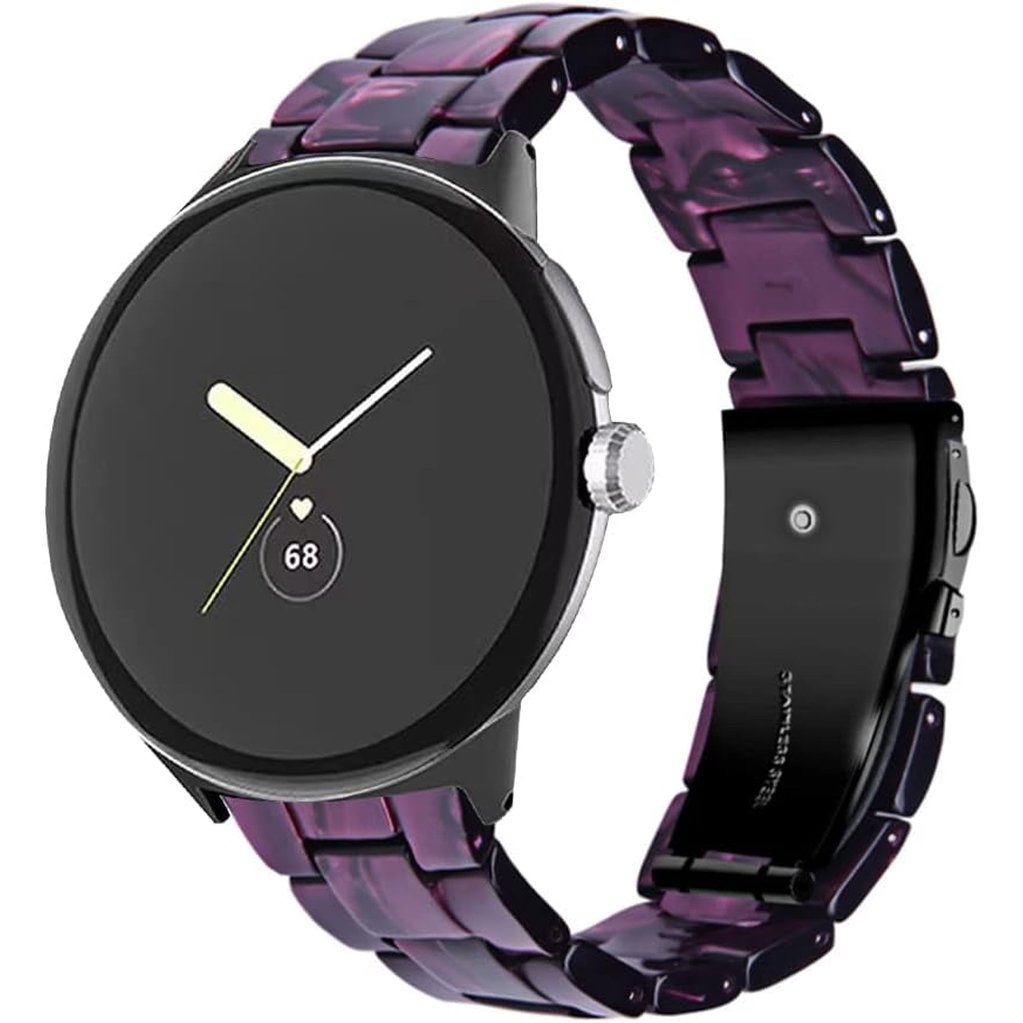 XIHAMA Resin Watch Band Compatible with Google Pixel Watch 4/3 41mm - Metal Clasp Strap Lightweight Bracelet