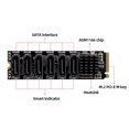 thumbnail image 3 of M.2 NVME PCI-E PCIE X4 X8 X16 To 6 Ports 5 Ports 3.0 SATA Adapter Card Riser SATAIII 6Gbps Chassis Server PC Expansion Card NVMe to 5 Ports SATA, 3 of 6