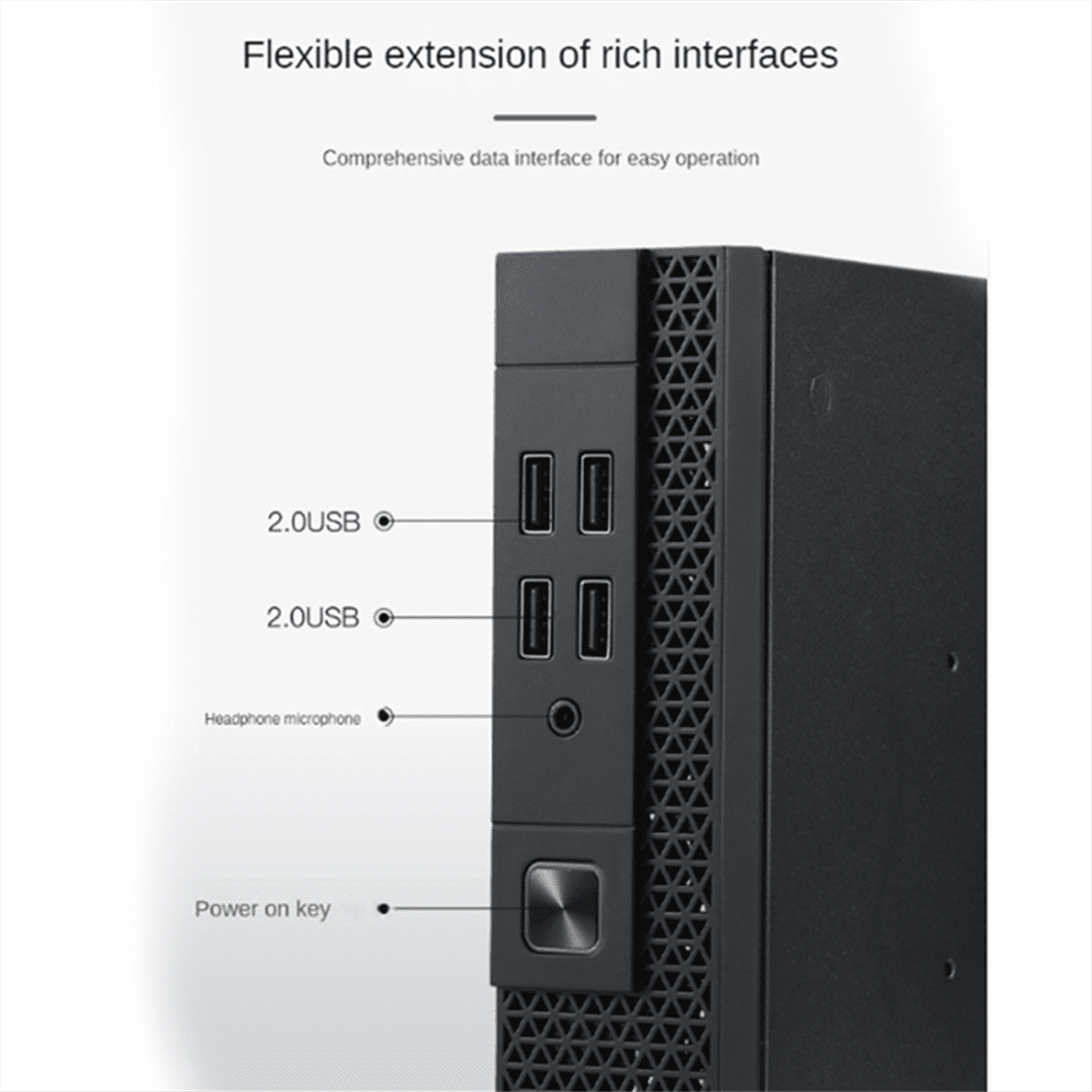 Mini ITX Computer Case HTPC Host Chassis USB2.0 ITX Enclosure Industrial Control Chassis for Office Business