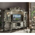 thumbnail image 3 of 21" X 118" X 95" Antique Platinum Wood Poly Resin Glass Entertainment Center, 3 of 4