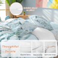 thumbnail image 2 of Cal King 4 Piece Bedding Set Ocean Jellyfish Shell Seaweed Soft Breathable Duvet Cover and Pillowcase,Marine Life Underwater World Duvet Cover Set Washable Bed Sheets for Bedroom Dormitory Guest Room, 2 of 9