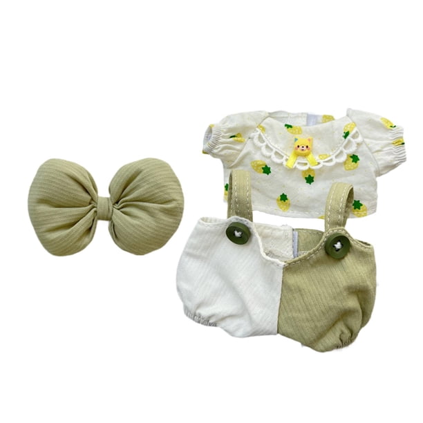 Ropa de muñeca de peluche de 15 cm Strade Fareast Limited regalo de mameluc verde