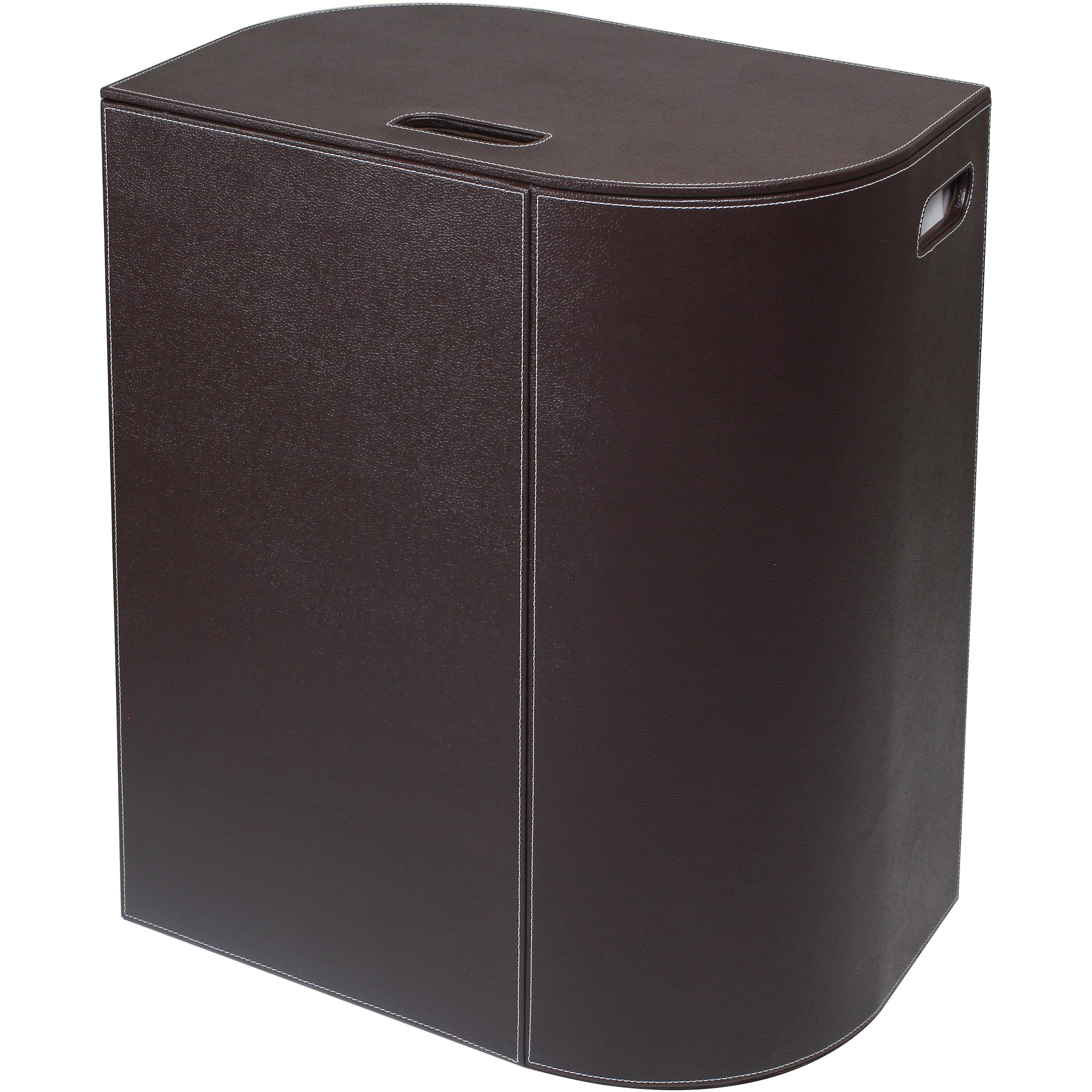 Kin Vela Hamper Laundry Basket Easy Transport With Lid, Synthetic Leather