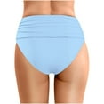 thumbnail image 3 of Women's Summer Solid Color Pleated Beach Swim Trunks - Double - Layered, Suitable for Beach, 3 of 5
