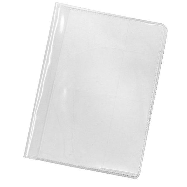 Funda protectora de plástico impermeable para pasaporte para hombre, cartera claro