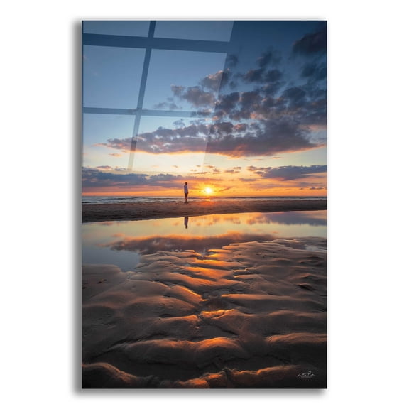 Epic Art 'Peaceful Sunset' by Martin Podt, Acrylic Glass Wall Art, 12"x16"