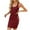 Red, variant on Night Out Dresses for Women,Summer Solid Color Button Sleeveless Crew Neck Knee Length Dresses Button Up Casual Bodycon Dress Slim Fit.