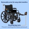 thumbnail image 6 of Medline Extra-Wide Bariatric Wheelchair For Adults and Seniors with 22" Wide Seat, Supports up to 500 lbs, 6 of 8