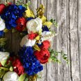 thumbnail image 4 of OAVQHLG3B 4th of July Wreath Patriotic American Wreath Handcrafted Red White and Blue Berry Memorial Day Wreath Festival Garland Decorations for Front Door Wall Home Decor, 4 of 4