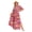 Fuchsia Pink, variant on Women's Plus Size Printed V Neck Half Sleeve Maxi Dress with Ruched Detail and Slit for a Flowy Silhouette viscose %