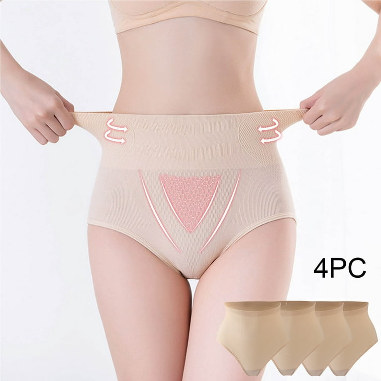 Mrat Seamless Lingerie Underwear Soft Cotton Fit Ladies Comfortable Solid  Color Large Size High Waist Warm Belly Hip Lift Thin Waist Panties Underwear  Stretch Soft Breathable Briefs 