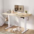 thumbnail image 6 of INNOVAR Electric Standing Desk, Home Adjustable Height Stand up Desk, 40x24 inches Small Sit to Stand Desk for Office with Splice Board,Nature Top,Easy to Install, 6 of 12