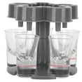thumbnail image 1 of Soporte dispensador de 5 vasos de chupito con 6 vasos estante para copas de vino accesorios para Bar de fiesta gris oscuro, 1 of 14
