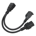 thumbnail image 2 of Cable de alimentación IEC320 C20 a IEC320 C19 y 5‑15R Cable de alimentación divisor IEC320 C20 macho a IEC320 C19 y 5‑15R hembra de 12,6 pulgadas, 2 of 8