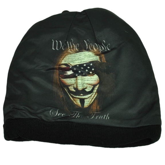 We The People See The Truth Sublimated Knit Beanie Cuffless Declaration Toque