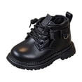 thumbnail image 2 of LvhaoGJOB Kids' Ankle Boots - Lace-Up Design, Side Zipper & Thick Platform Sole, 2 of 9