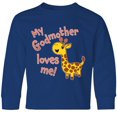 thumbnail image 3 of Inktastic My Godmother Loves me- cute giraffe Long Sleeve Youth T-Shirt, 3 of 5