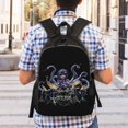 thumbnail image 5 of Mochilas escolares con diseño de pulpo baterista para estudiantes, mochilas de viaje, bolsos para portátil, bolsos de hombro para hombre y mujer., 5 of 5