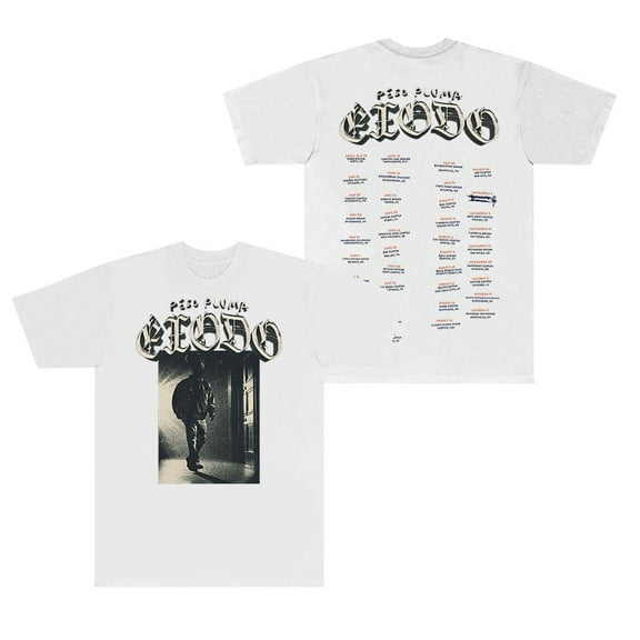 Peso Pluma Exodo Tour Merch T-shirts New Logo Women Men Fashion Casual HipHop Short Sleeve top