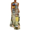 thumbnail image 2 of Mahjong Collage Long Dress dresses for wom cute dress prom clothes Woman clothes Dress, 2 of 7